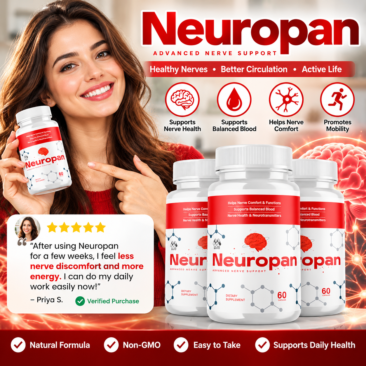 Neuropan bottles with nerve support review artwork
